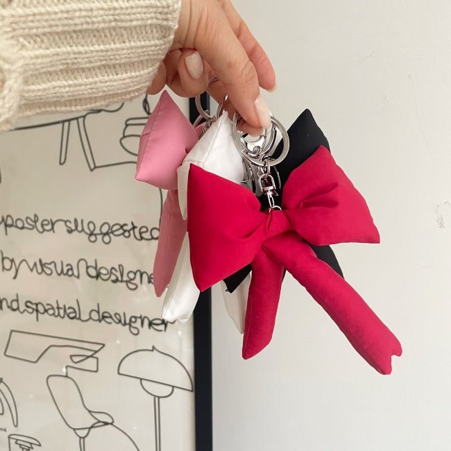 Puff Ribbon Balletcore Bow Bag Charm Key Holder - The Happy Toy Store