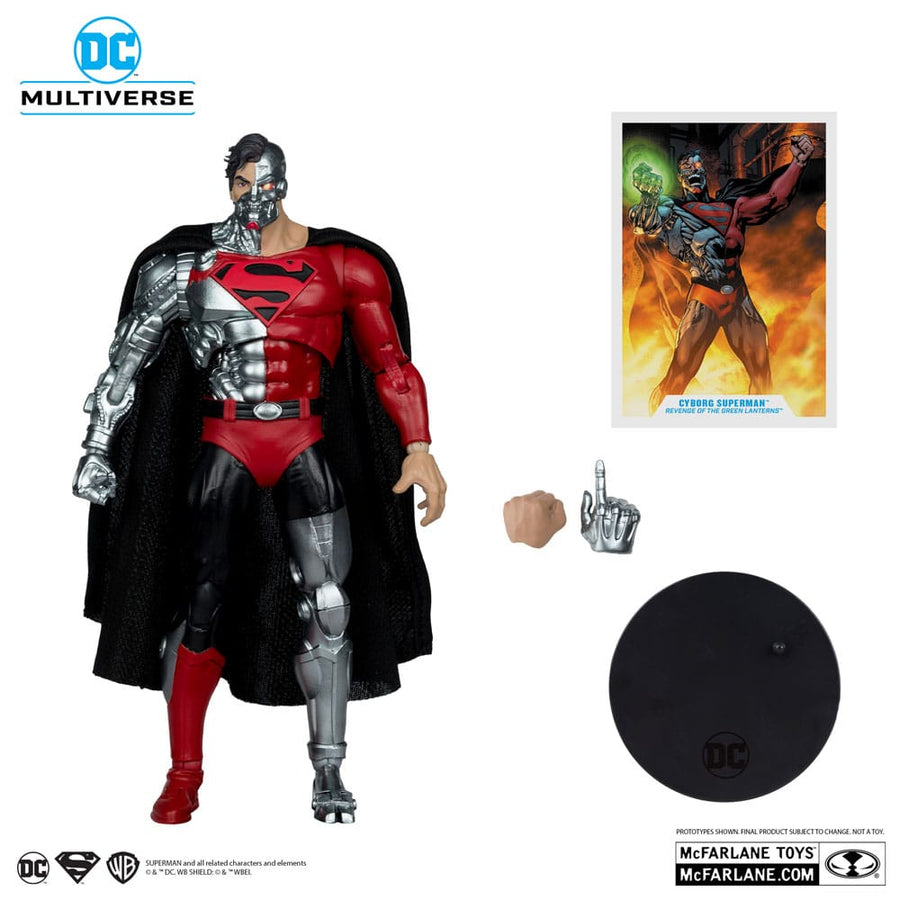 Revenge of the Green Lanterns DC Multiverse Action Figure Cyborg Superman (Gold Label) 18 cm - The Happy Toy Store