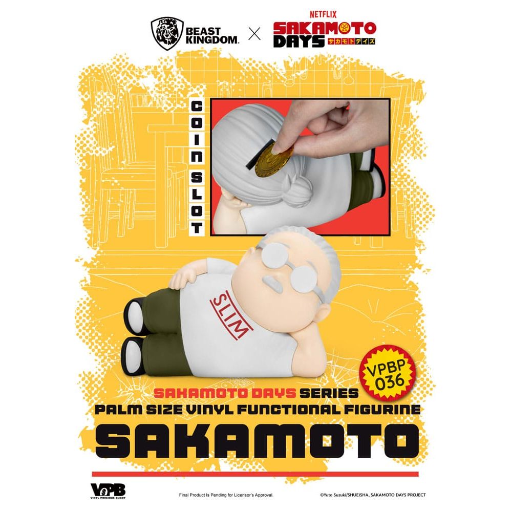 Sakamoto Days Piggy Vinyl Bank Taro Sakamoto 14 cm - The Happy Toy Store