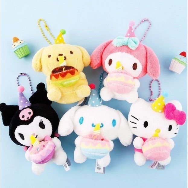 Sanrio Party Celebrate Plush Keychain 13cm - The Happy Toy Store