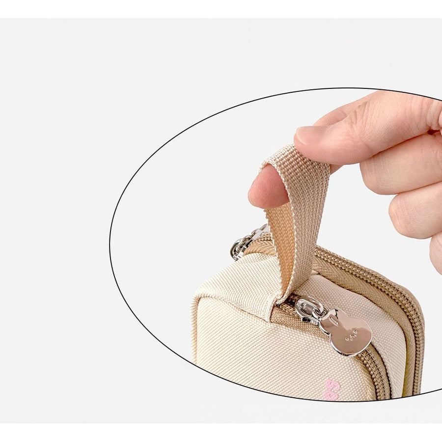 Soon Deok Embroidered Double - Zipper Pencil Case - The Happy Toy Store