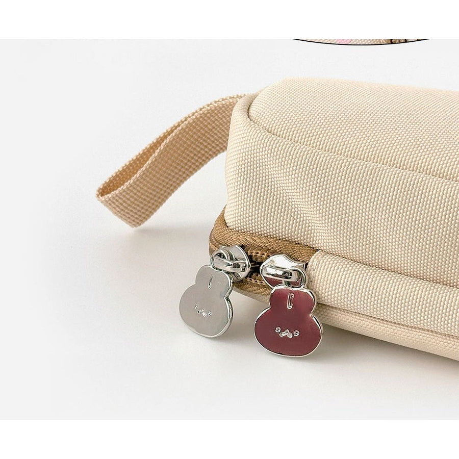 Soon Deok Embroidered Double - Zipper Pencil Case - The Happy Toy Store