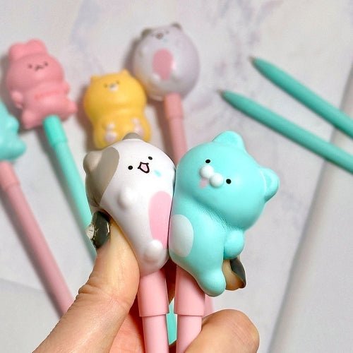 Soonddeok Squeeze Gel Pen – 4 Character Series - The Happy Toy Store