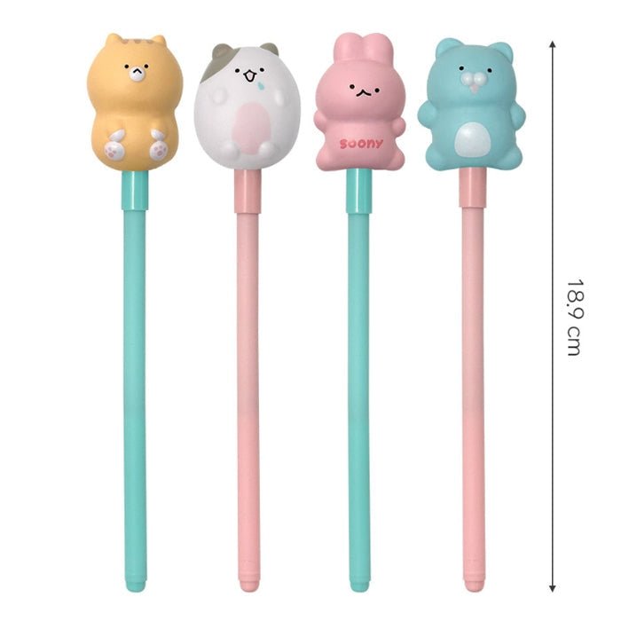 Soonddeok Squeeze Gel Pen – 4 Character Series - The Happy Toy Store