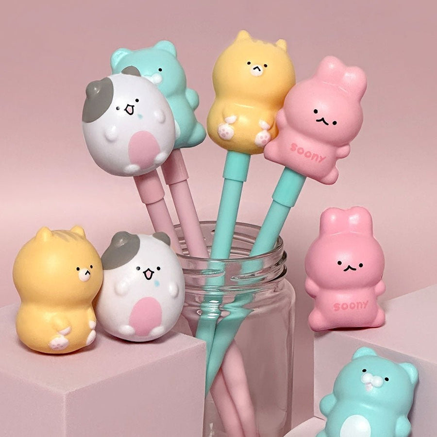 Soonddeok Squeeze Gel Pen – 4 Character Series - The Happy Toy Store
