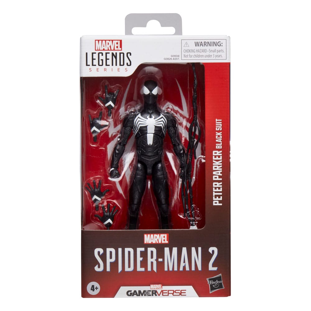 Spider - Man 2 Marvel Legends Gamerverse Action Figure Peter Parker (Black Suit) 15 cm - The Happy Toy Store