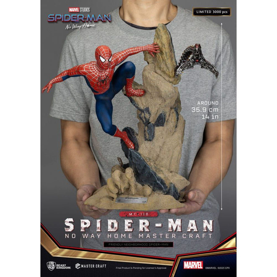 Spider - Man: No Way Home Master Craft Statue Friendly Neighborhood Spider - Man 36 cm - The Happy Toy Store
