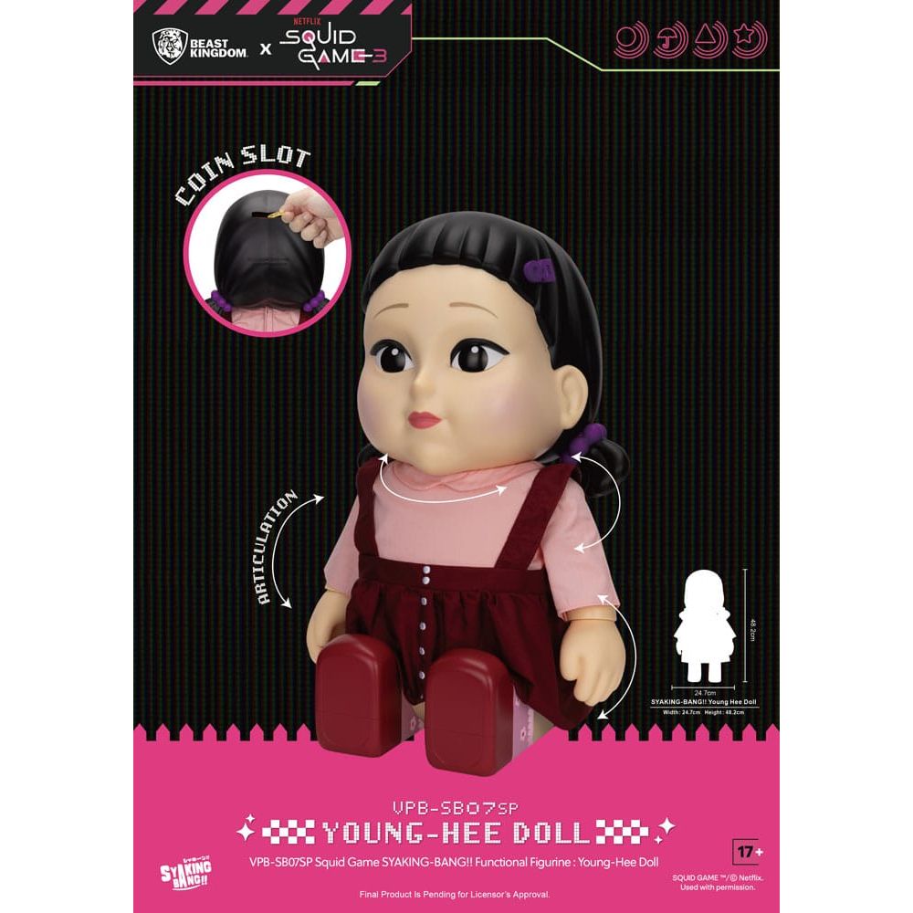 Squid Game Syaking Bang Figure/Coin Bank Young - Hee Doll Season 3 48 cm - The Happy Toy Store