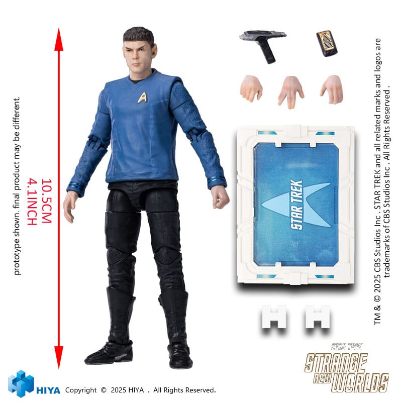 Star Trek Strange New Worlds Exquisite Mini Series Action Figure 1/18 Spock 11 cm - The Happy Toy Store