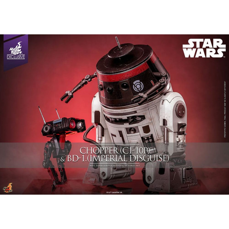 Star Wars Action Figure Set 1/6 Chopper (C1 - 10P™) & BD - 1™ (Imperial Disguise) 18 cm & 8 cm - The Happy Toy Store