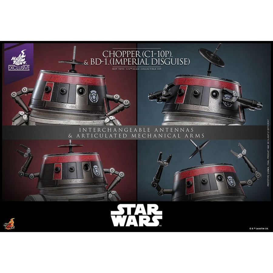 Star Wars Action Figure Set 1/6 Chopper (C1 - 10P™) & BD - 1™ (Imperial Disguise) 18 cm & 8 cm - The Happy Toy Store