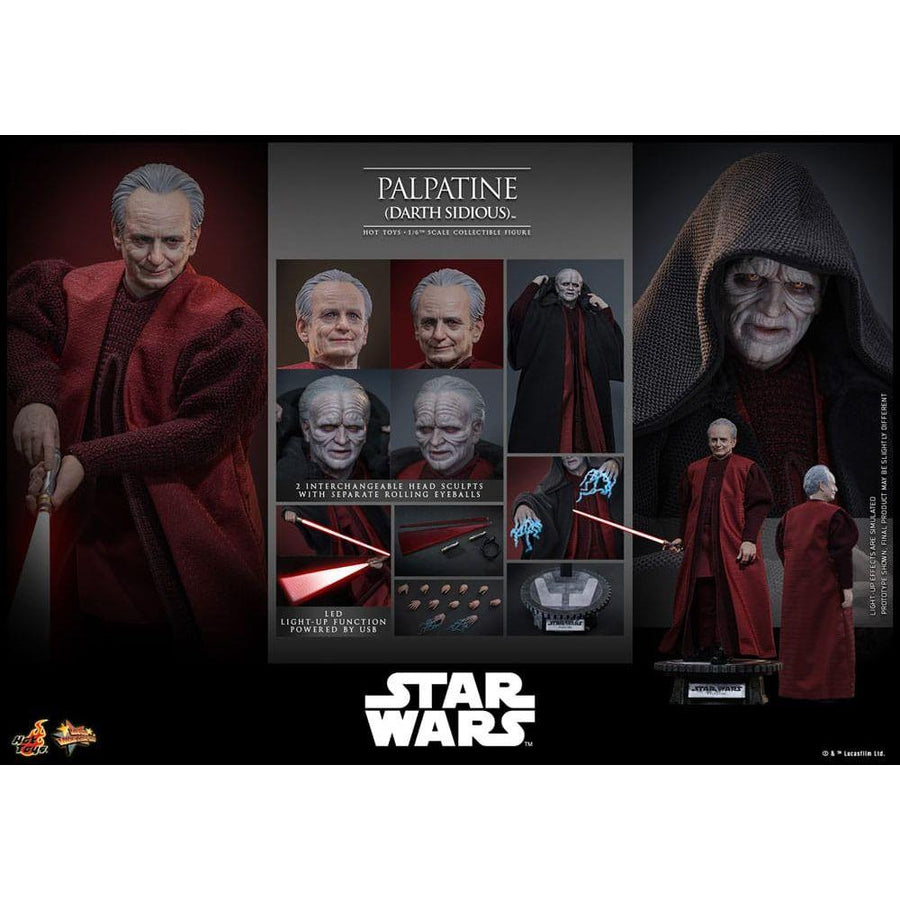 Star Wars: Episode III - Revenge of the Sith Action Figure 1/6 Palpatine (Darth Sidious) 29 cm - The Happy Toy Store