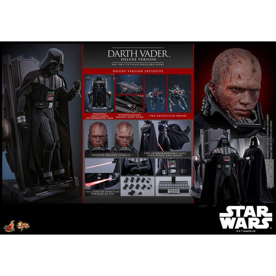 Star Wars: Episode III - Revenge of the Sith Movie Masterpiece Action Figure 1/6 Darth Vader (Deluxe Version) 35 cm - The Happy Toy Store