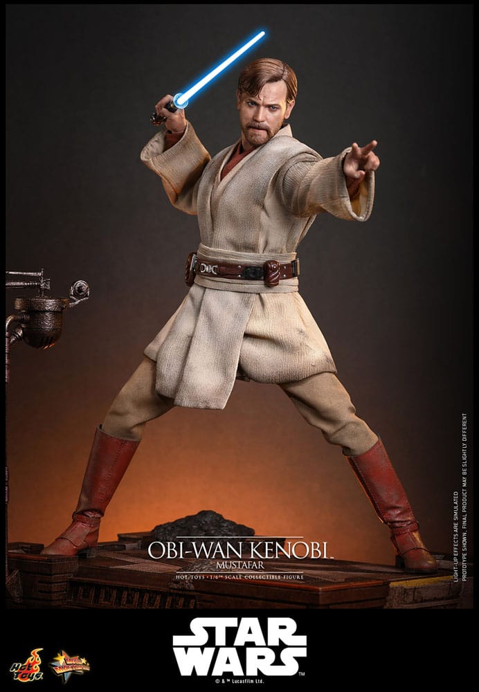 Star Wars: Episode III - Revenge of the Sith Movie Masterpiece Action Figure 1/6 Obi - Wan Kenobi (Mustafar) 31 cm - The Happy Toy Store