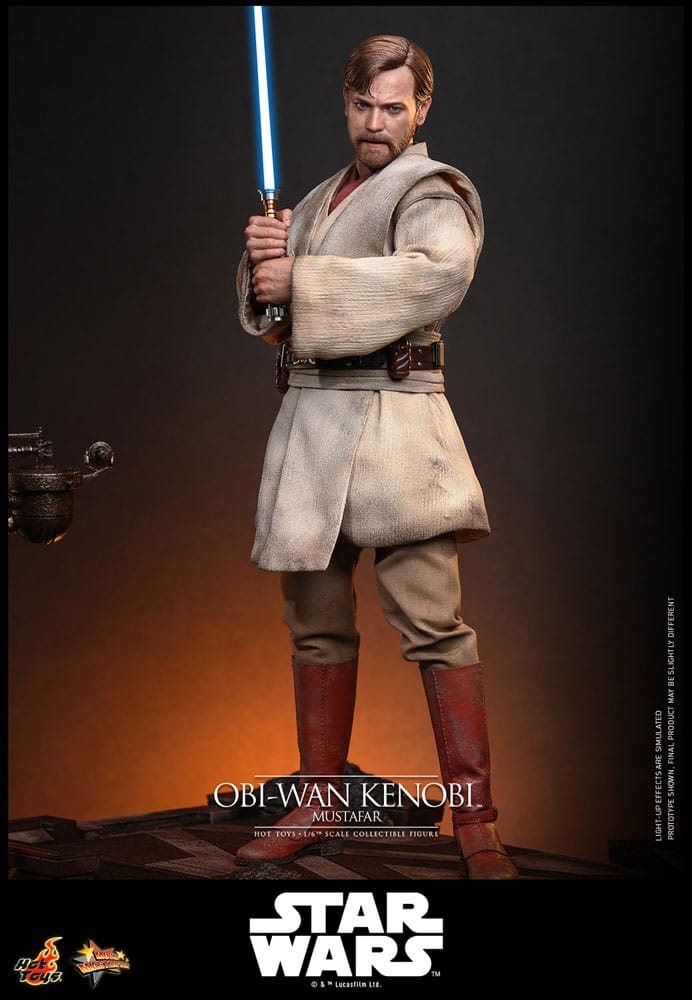 Star Wars: Episode III - Revenge of the Sith Movie Masterpiece Action Figure 1/6 Obi - Wan Kenobi (Mustafar) 31 cm - The Happy Toy Store