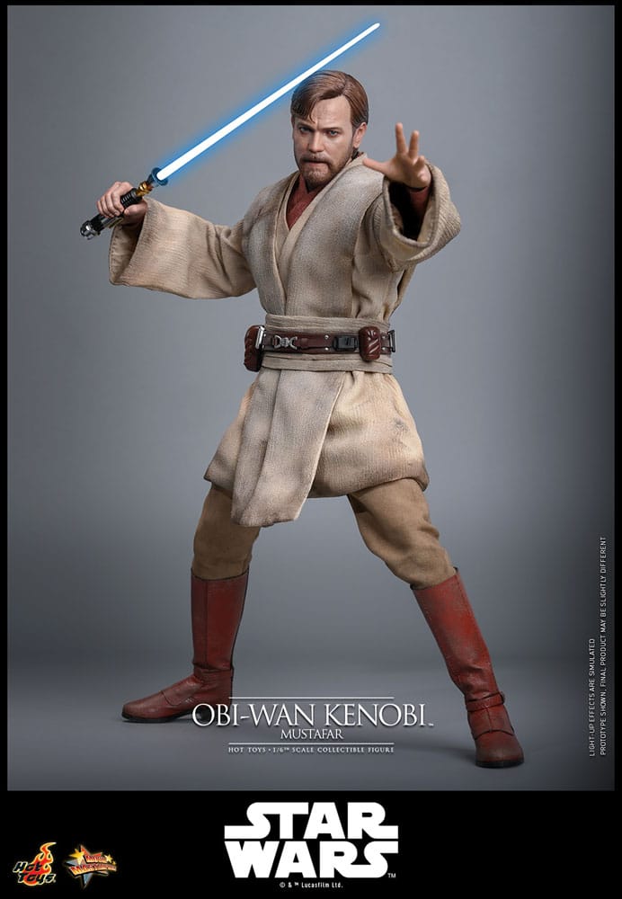 Star Wars: Episode III - Revenge of the Sith Movie Masterpiece Action Figure 1/6 Obi - Wan Kenobi (Mustafar) 31 cm - The Happy Toy Store