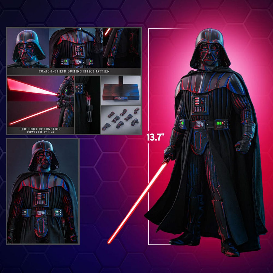 Star Wars Movie Masterpiece Action Figure 1/6 Darth Vader (Dueling Effect Version) Hot Toys Exclusive 35 cm - The Happy Toy Store