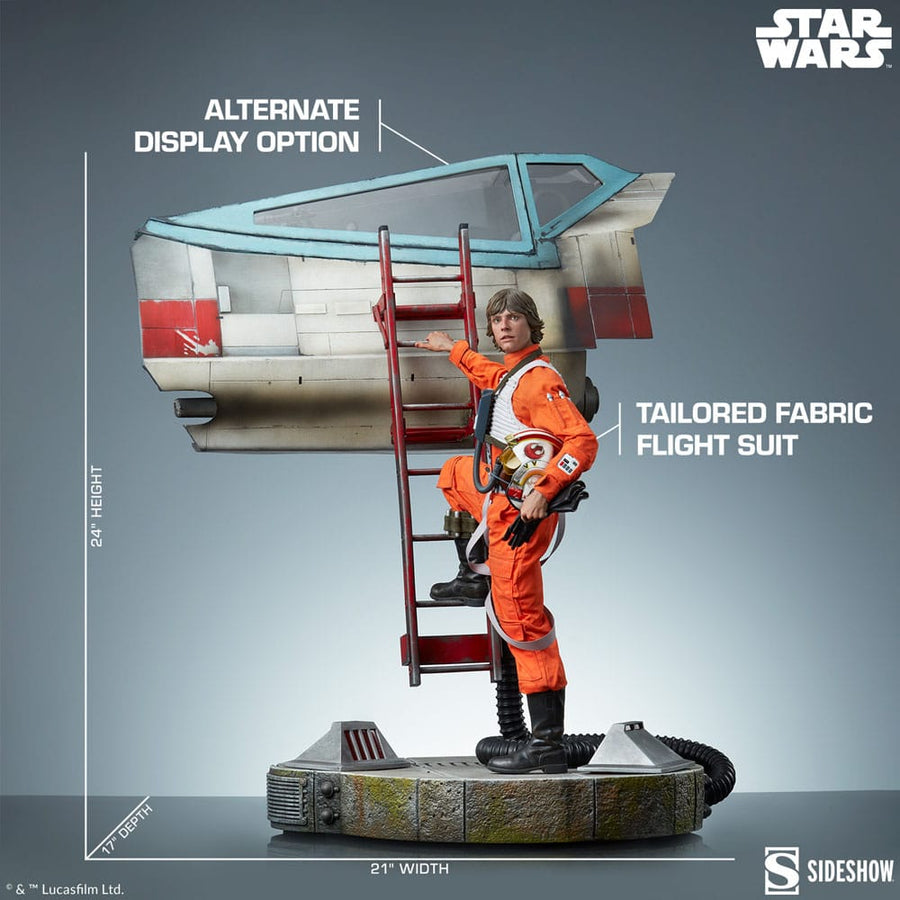 Star Wars Premium Format Statue Luke Skywalker & X - Wing: Red Five, Standing By 76 cm - The Happy Toy Store