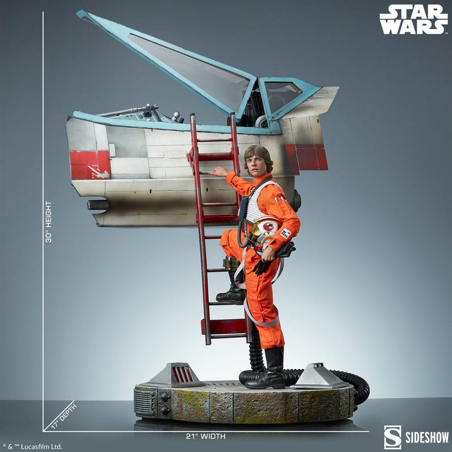 Star Wars Premium Format Statue Luke Skywalker & X - Wing: Red Five, Standing By 76 cm - The Happy Toy Store