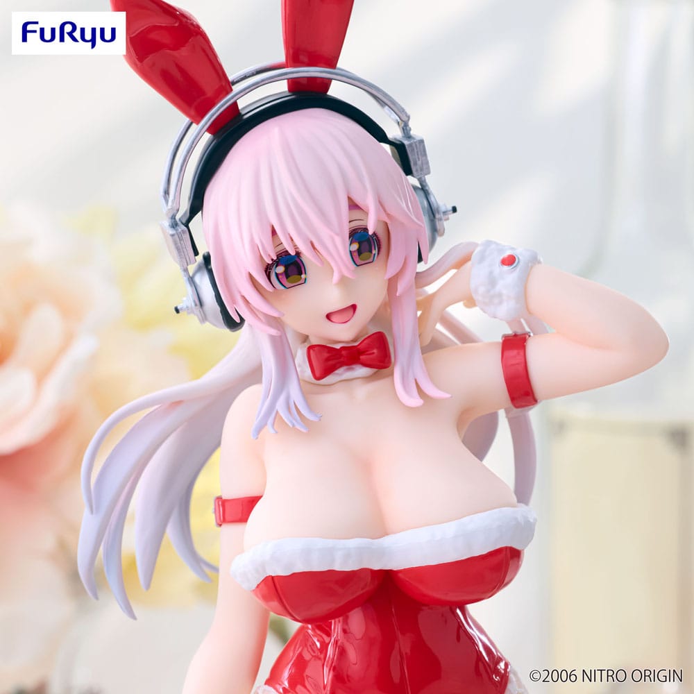 Super Sonico BiCute Bunnies PVC Statue Red Color Ver. 30 cm - The Happy Toy Store