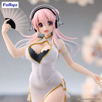 Super Sonico Trio - Try - iT PVC Statue White China Dress Ver. 21 cm - The Happy Toy Store