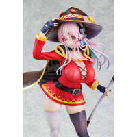 Super Sonico x Konosuba PVC Statue 1/7 Super Sonico Megumin collaboration Ver. 25 cm - The Happy Toy Store