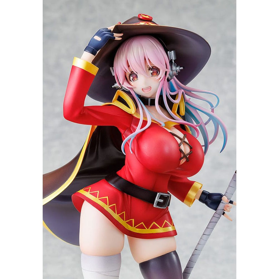 Super Sonico x Konosuba PVC Statue 1/7 Super Sonico Megumin collaboration Ver. 25 cm - The Happy Toy Store