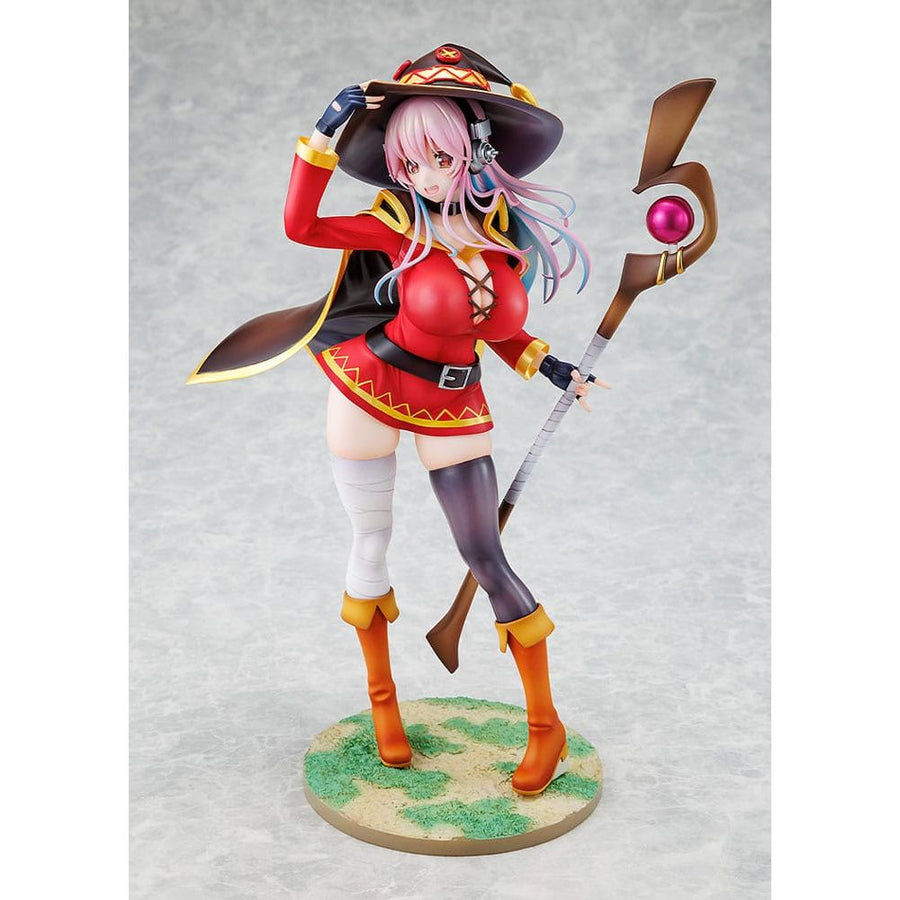 Super Sonico x Konosuba PVC Statue 1/7 Super Sonico Megumin collaboration Ver. 25 cm - The Happy Toy Store