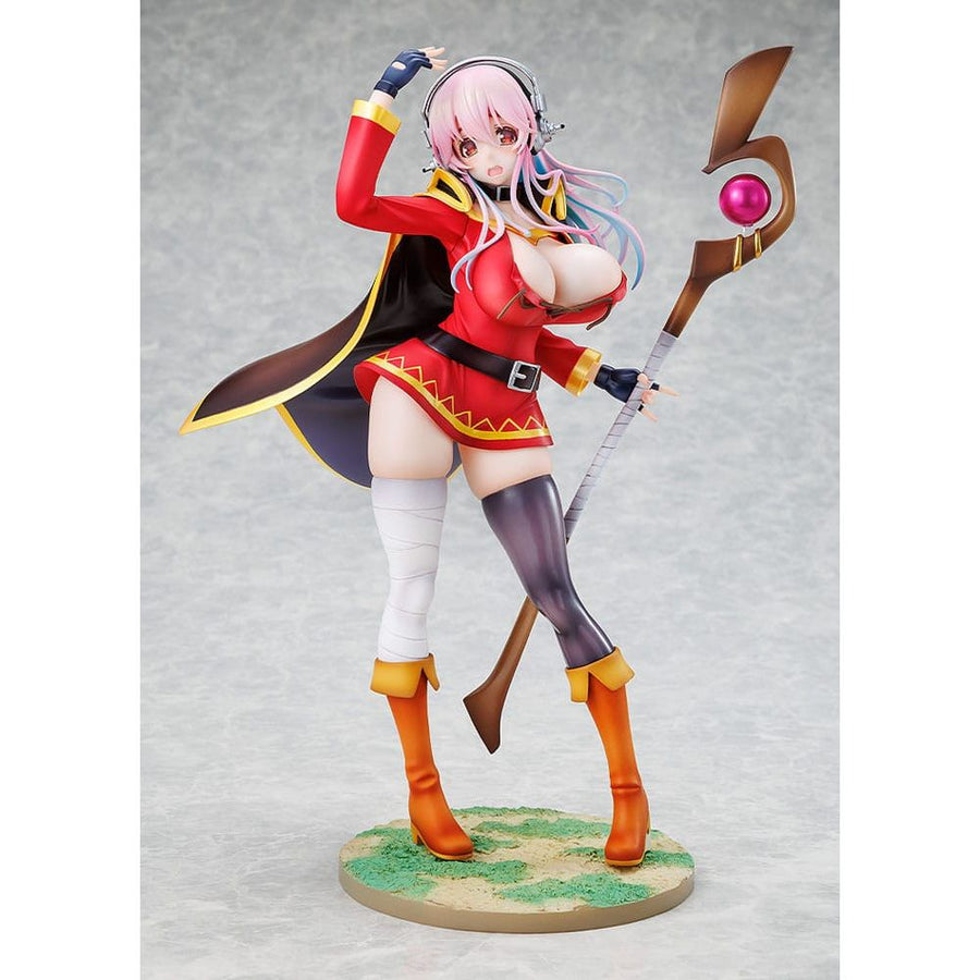 Super Sonico x Konosuba PVC Statue 1/7 Super Sonico Megumin collaboration Ver. 25 cm - The Happy Toy Store