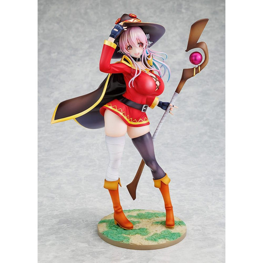 Super Sonico x Konosuba PVC Statue 1/7 Super Sonico Megumin collaboration Ver. 25 cm - The Happy Toy Store