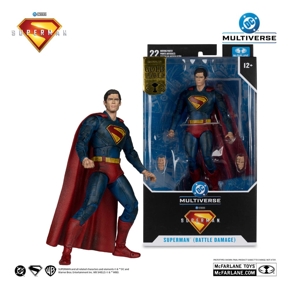 Superman (2025) DC Multiverse Action Figure Superman (Battle Damaged) (Gold Label) 18 cm - The Happy Toy Store