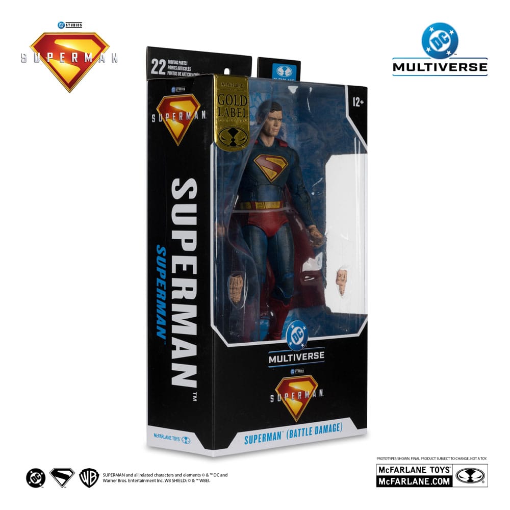 Superman (2025) DC Multiverse Action Figure Superman (Battle Damaged) (Gold Label) 18 cm - The Happy Toy Store