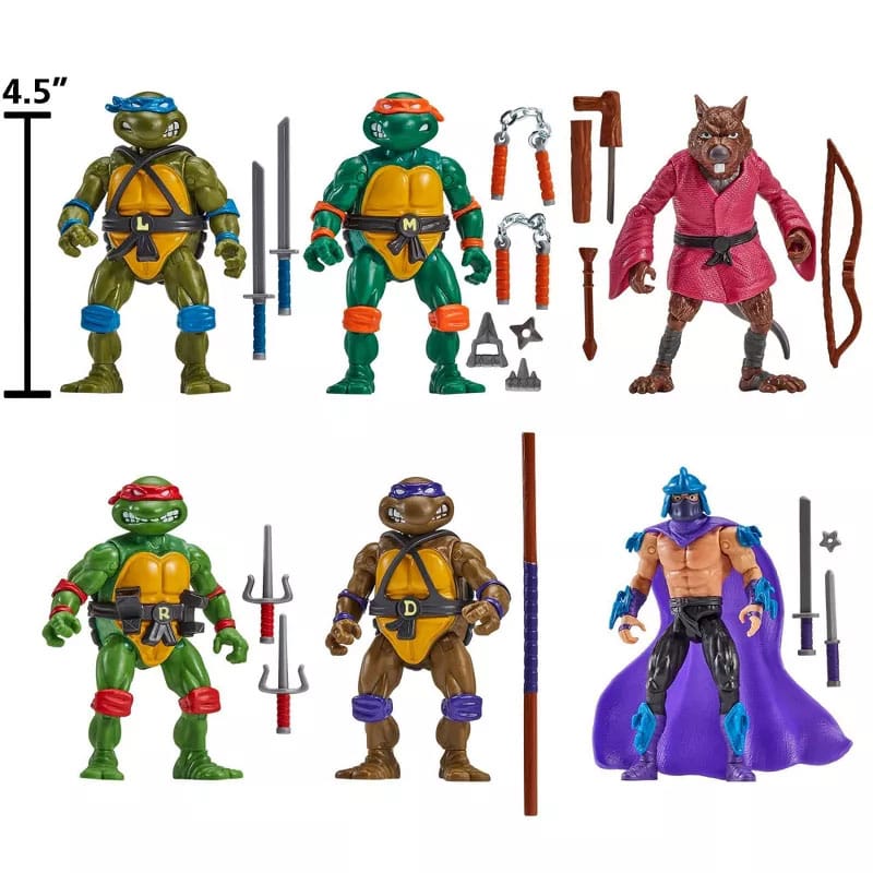 Teenage Mutant Ninja Turtles Action Figures 1988 Remastered 6 Pack - The Happy Toy Store