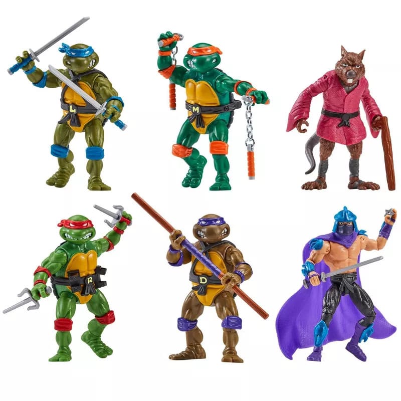 Teenage Mutant Ninja Turtles Action Figures 1988 Remastered 6 Pack - The Happy Toy Store