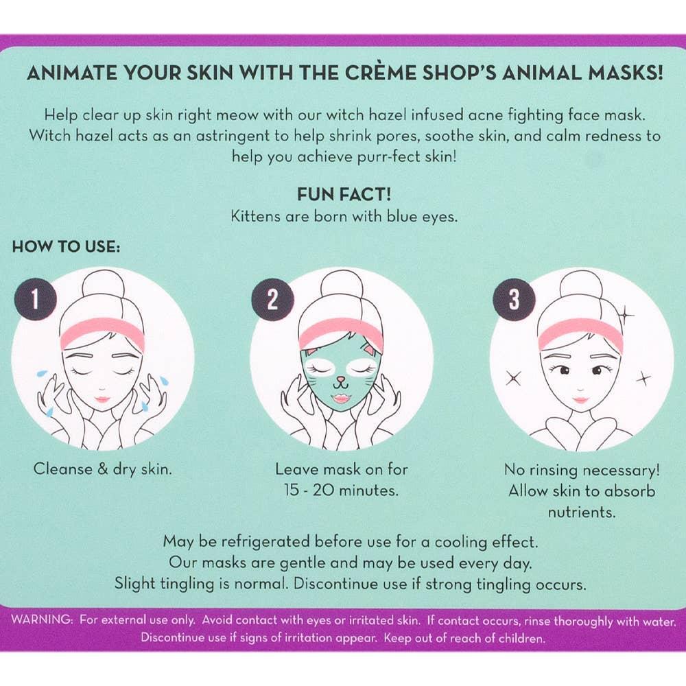 The Creme Shop Be Clear Skin Animated Kitten Face Mask Set of 3 - The Happy Toy Store
