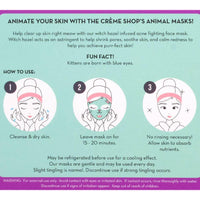 The Creme Shop Be Clear Skin Animated Kitten Face Mask Set of 3 - The Happy Toy Store