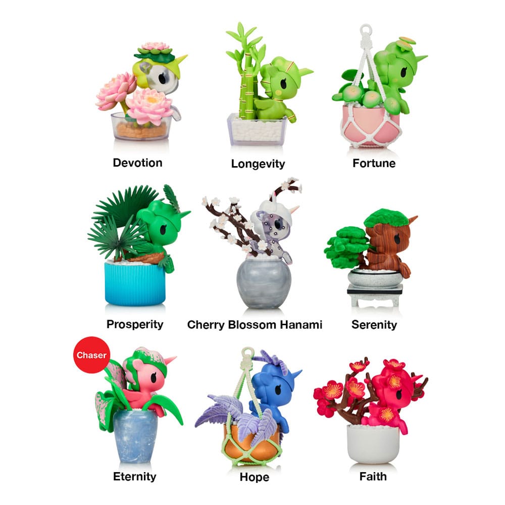 Tokidoki Unicorno Figures Assortment Botanical Harmony Full Blind Box Set 8 Pack - The Happy Toy Store