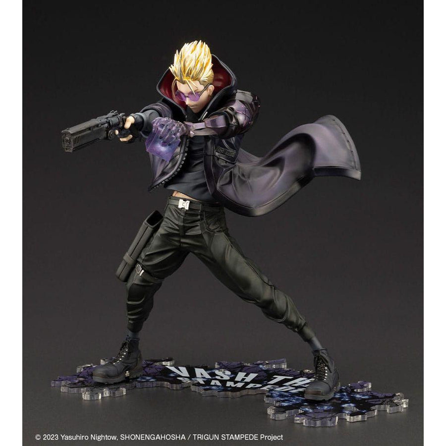 Trigun Stampede ARTFXJ Statue 1/8 Vash the Stampede The Gunman in Black Ver. 22 cm - The Happy Toy Store