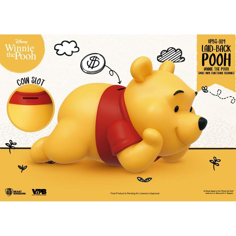 Winnie The Pooh Small Vinyl Bank laid - back Winnie 17 cm - The Happy Toy Store